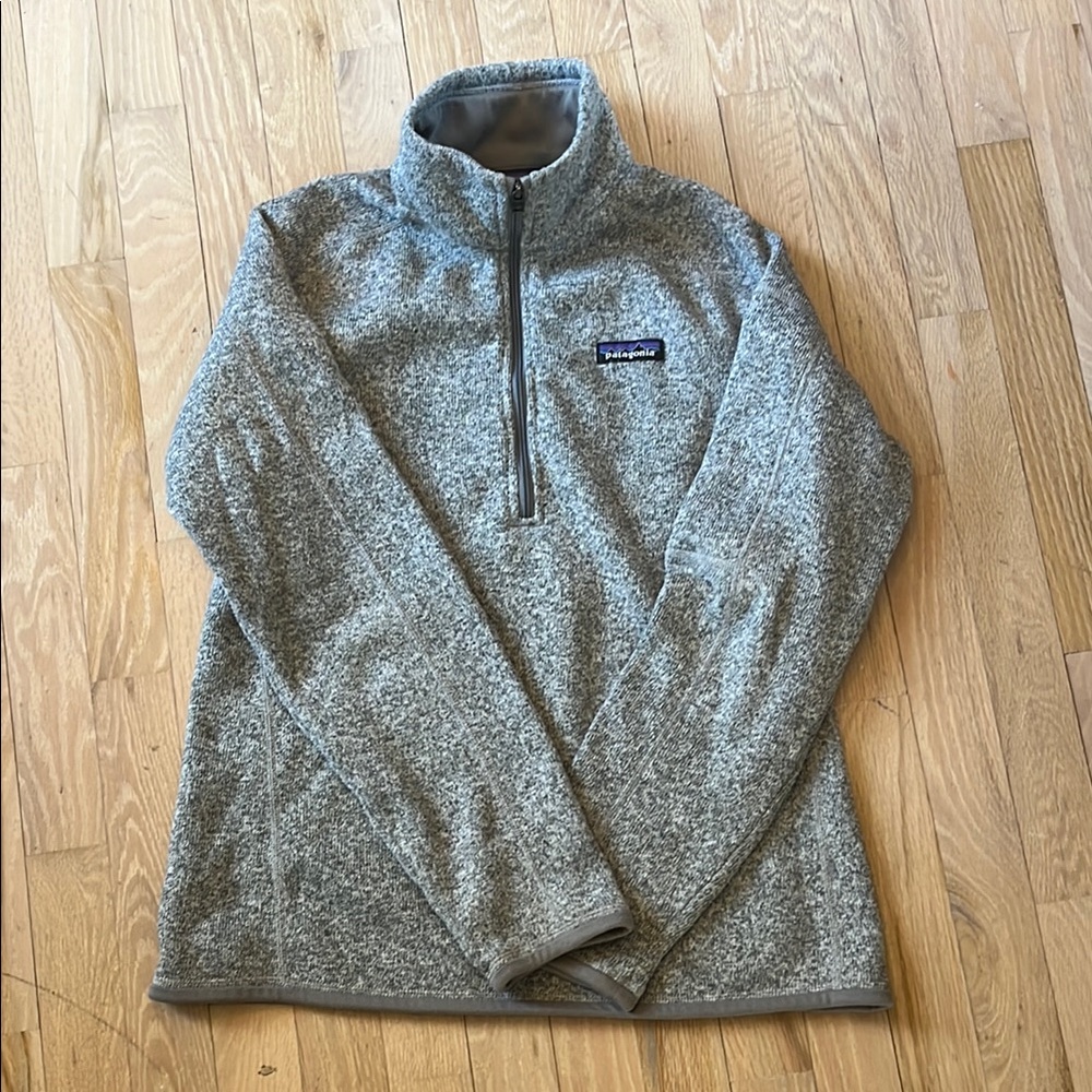 Patagonia Gray Quarter-Zip Fleece Pullover